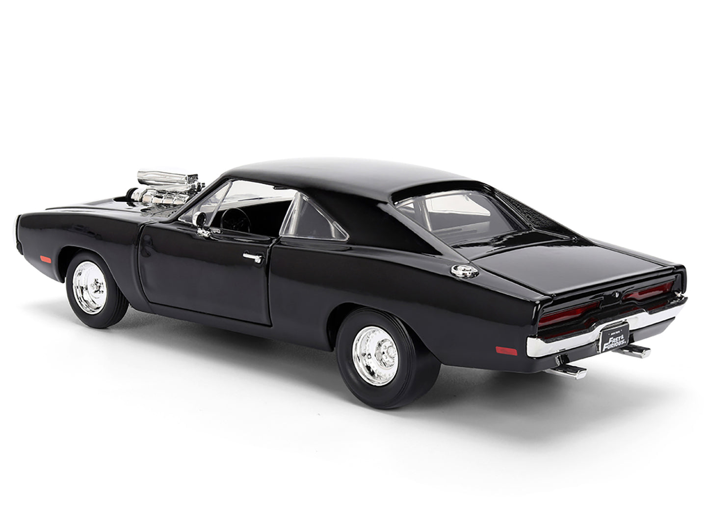 Dom's 1970 Dodge Charger R/T Black "F9" (2021) Movie "Fast & Furious" Series 1/24 Diecast Model Car by Jada