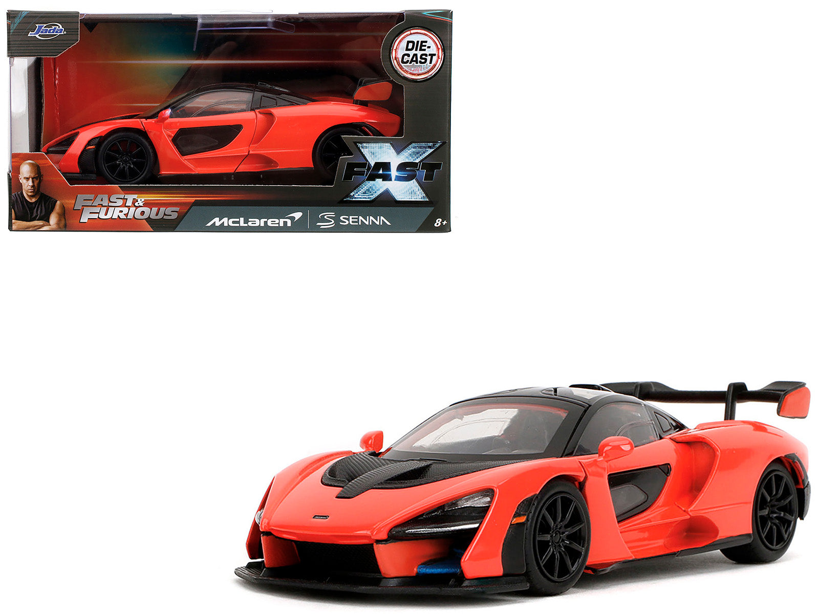 McLaren Senna Red and Black "Fast X" (2023) Movie "Fast & Furious" Series 1/32 Diecast Model Car by Jada