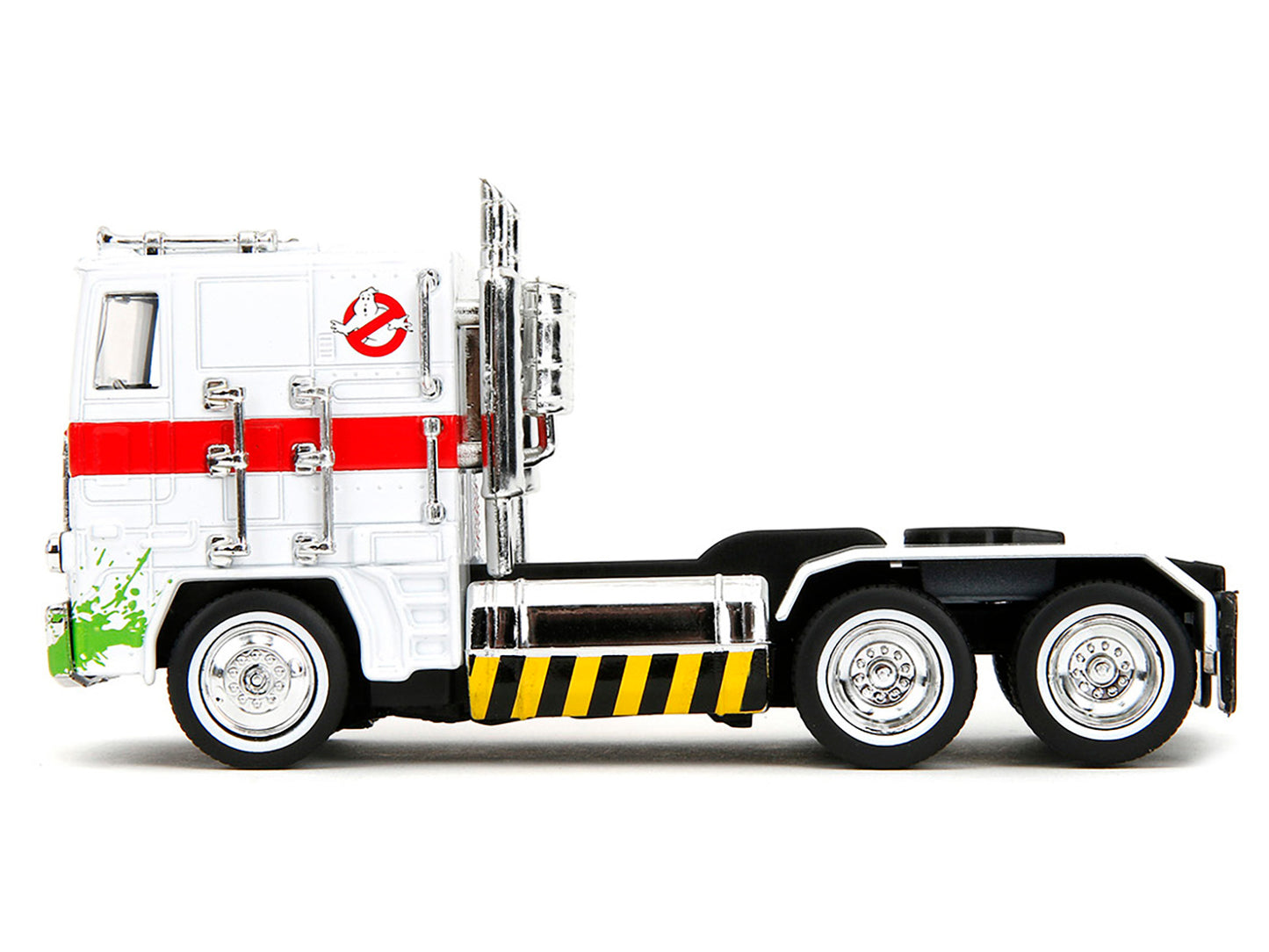 G1 Autobot Optimus Prime Truck White with Robot on Chassis from "Transformers" TV Series - "Ghostbusters" (1984) Movie Crossover "Hollywood Rides" Series Diecast Model by Jada