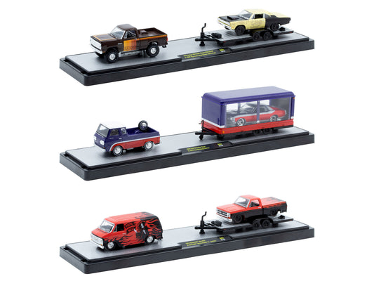 Auto Haulers Set of 3 Trucks Release 84 Limited Edition to 9600 pieces Worldwide 1/64 Diecast Models by M2 Machines