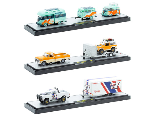 Auto Haulers Set of 3 Trucks Release 85 Limited Edition to 9600 pieces Worldwide 1/64 Diecast Models by M2 Machines