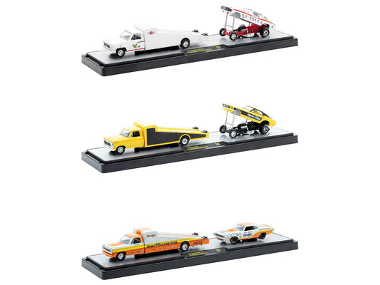 Auto Haulers Set of 3 Trucks Release S44 Limited Edition to 10000 pieces Worldwide 1/64 Diecast Models by M2 Machines