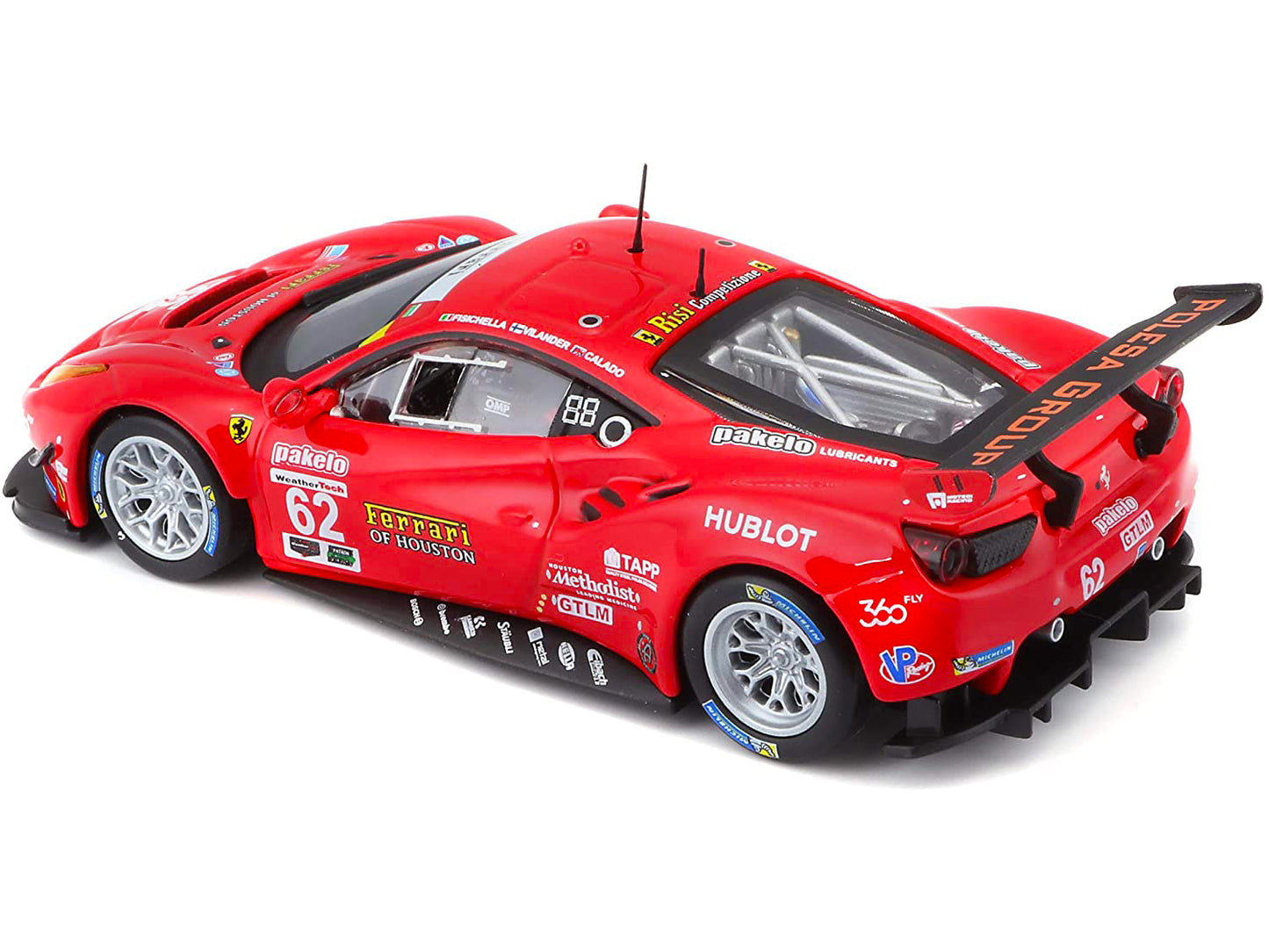 Ferrari 488 GTE #62 G. Fisichella - T. Vilander - J. Calado 24 Hours of Daytona (2017) 1/43 Diecast Model Car by Bburago