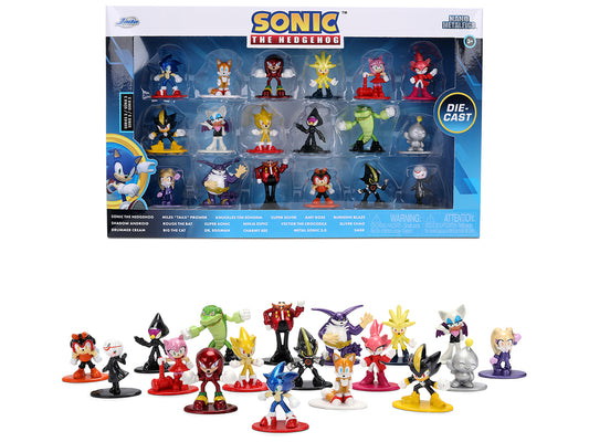 "Sonic The Hedgehog" Set of 18 Diecast Figures Wave 2 "Nano Metalfigs" Series Diecast Models by Jada
