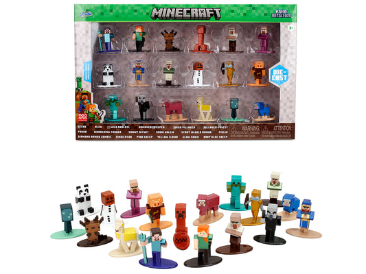 "Minecraft" Set of 18 Diecast Figures Wave 2 "Nano Metalfigs" Series by Jada