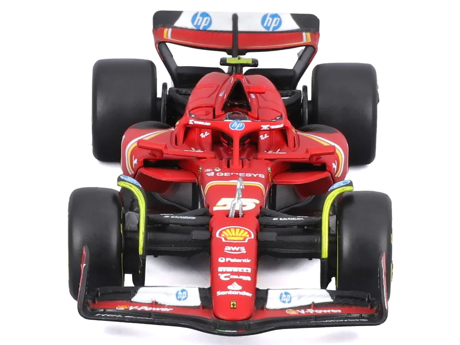 Ferrari SF-24 #55 Carlos Sainz "Formula One F1 World Championship" (2024) with Display Case "Formula Racing" Series 1/43 Diecast Model Car by Bburago