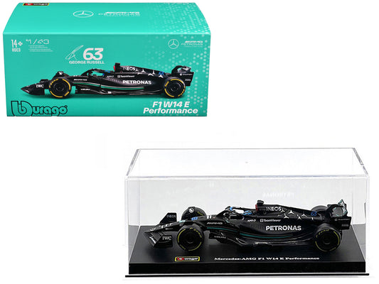 Mercedes-AMG F1 W14 E Performance #63 George Russell "Petronas" "Formula One F1 World Championship" (2023) with Driver in Car 1/43 Diecast Model Car by Bburago