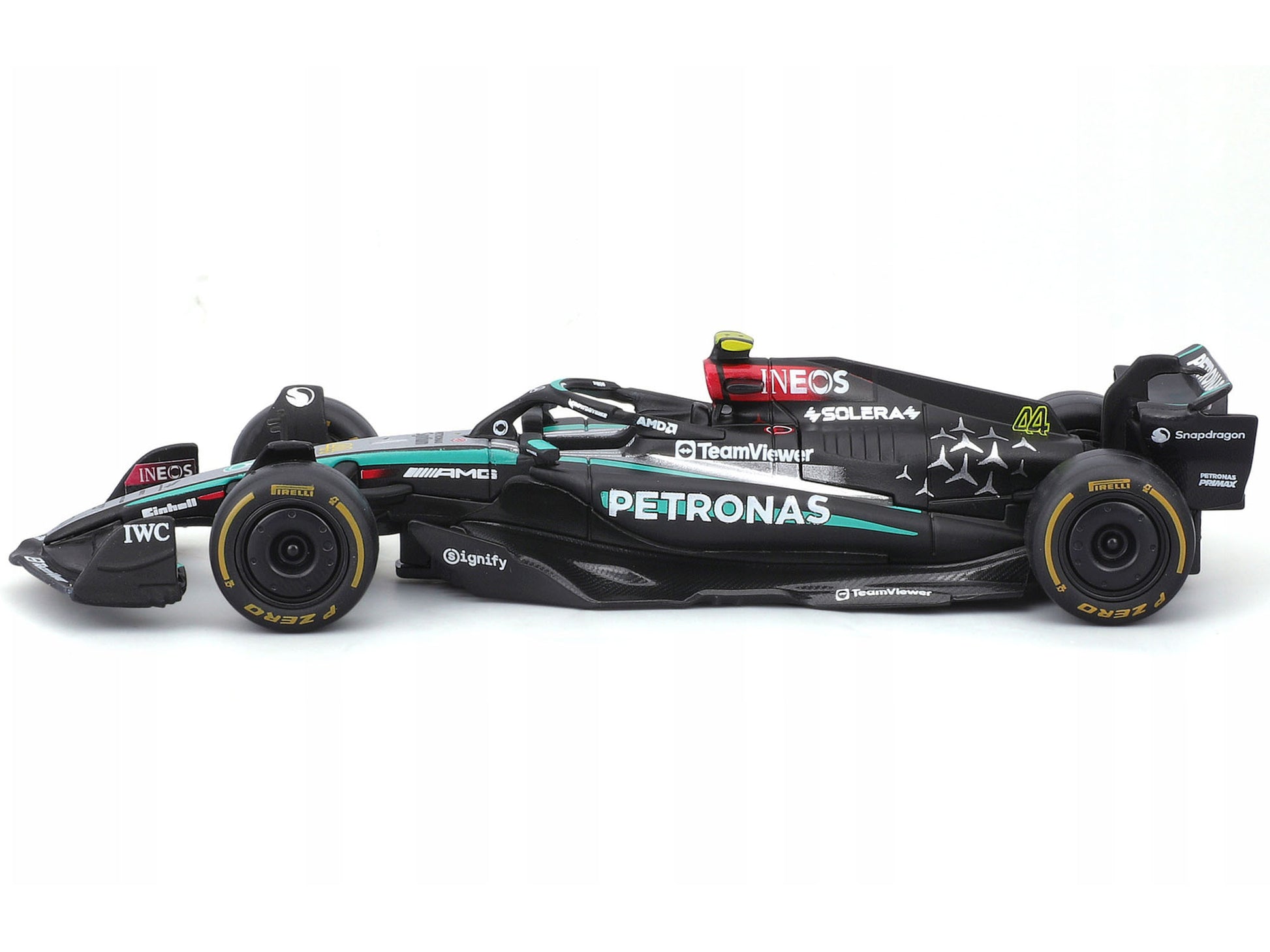 Mercedes-AMG F1 W15 E Performance #44 Lewis Hamilton "Petronas" Formula One F1 World Championship (2024) "Race" Series 1/43 Diecast Model Car by Bburago
