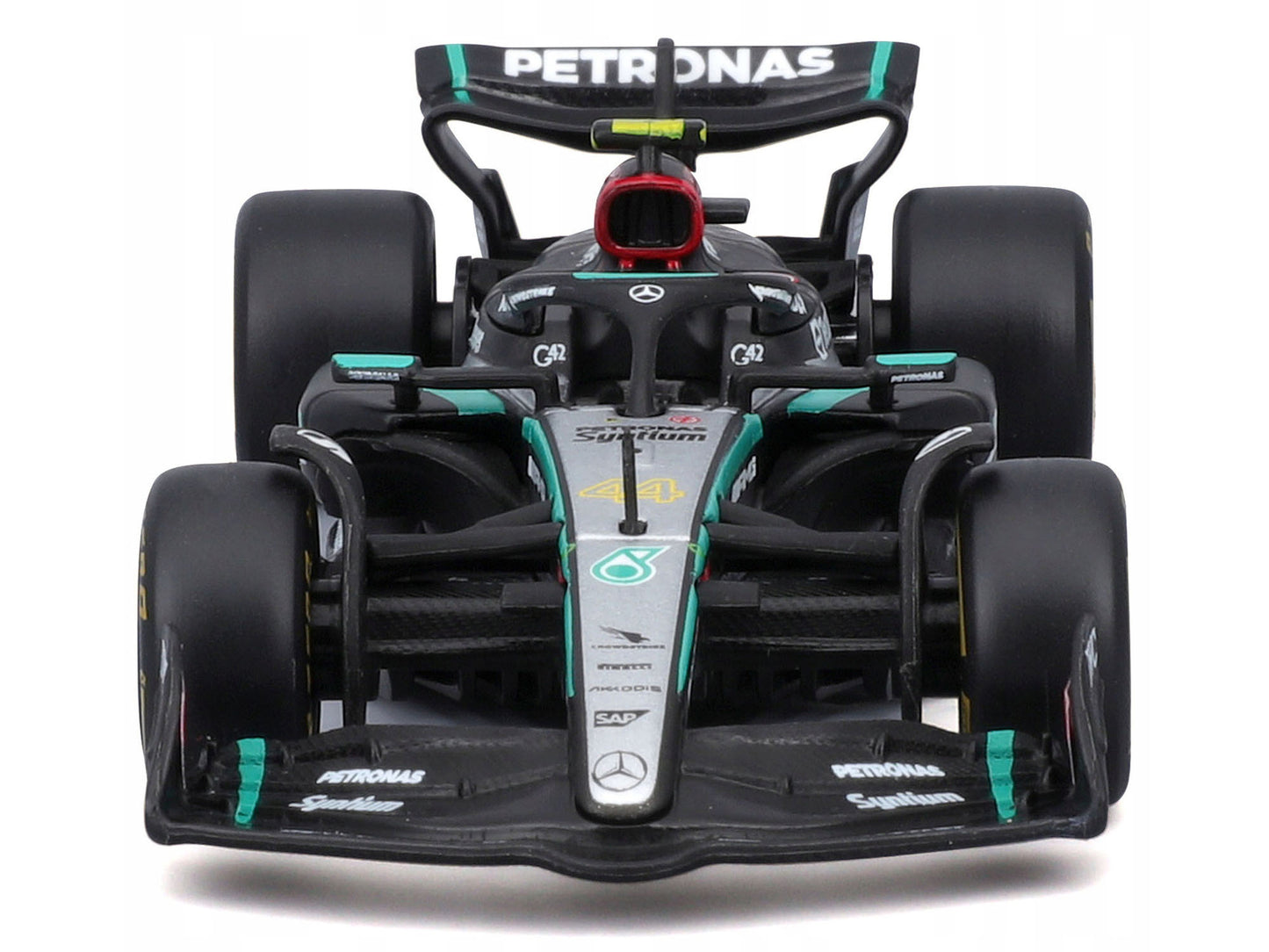 Mercedes-AMG F1 W15 E Performance #44 Lewis Hamilton "Petronas" Formula One F1 World Championship (2024) "Race" Series 1/43 Diecast Model Car by Bburago