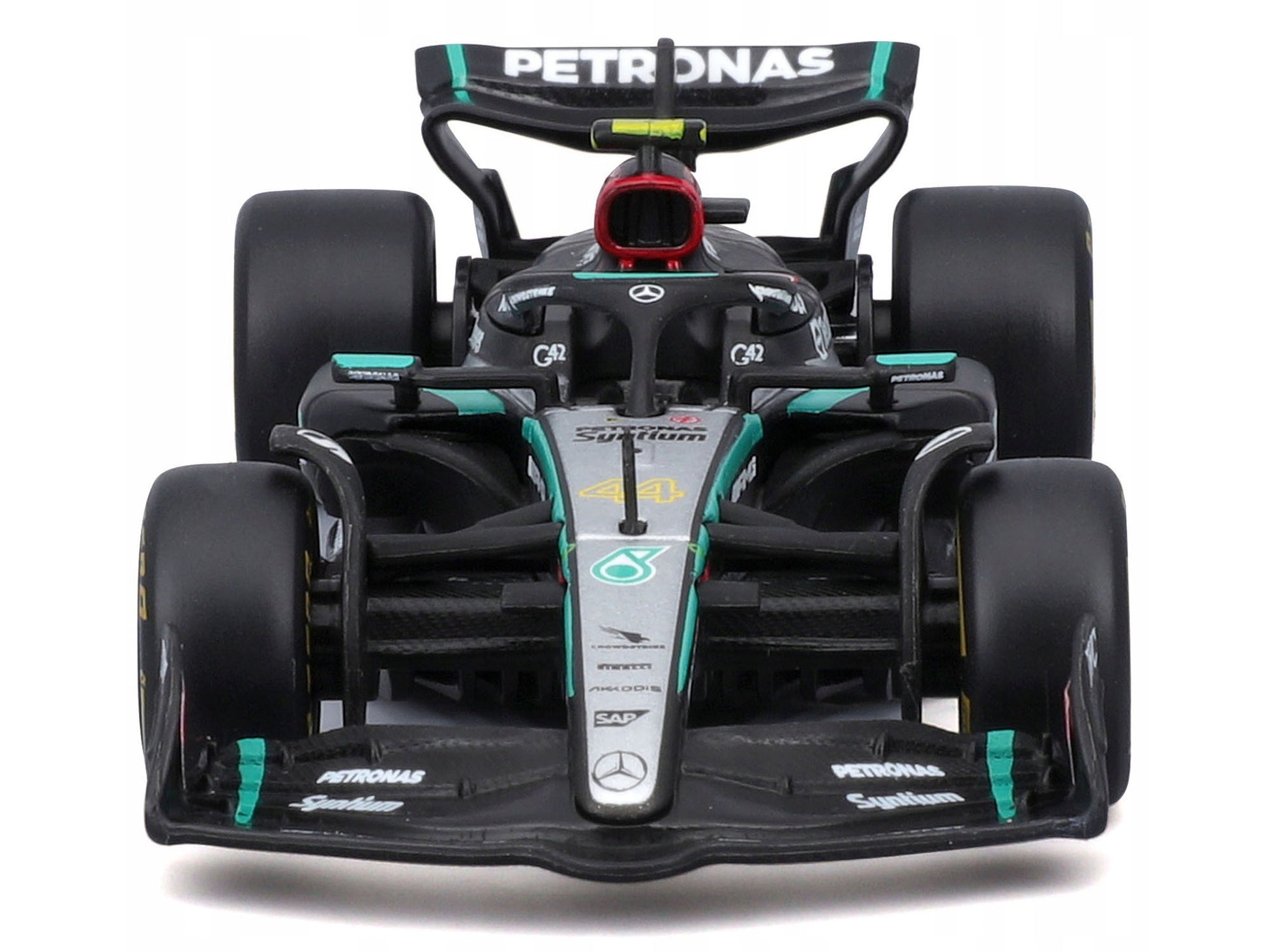 Mercedes-AMG F1 W15 E Performance #44 Lewis Hamilton "Petronas" Formula One F1 World Championship (2024) "Race" Series 1/43 Diecast Model Car by Bburago