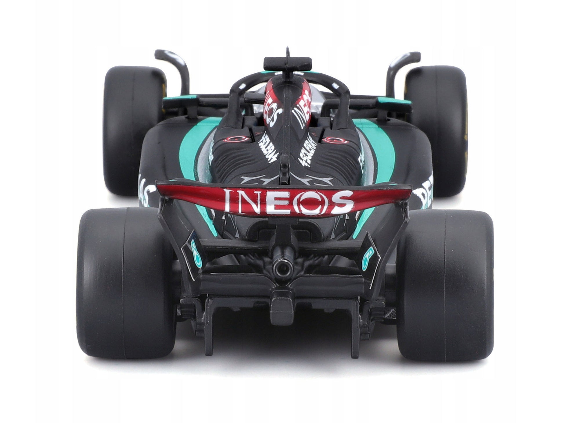 Mercedes-AMG F1 W15 E Performance #63 George Russell "Petronas" Formula One F1 World Championship (2024) with Driver Figure and Display Case "Race" Series 1/43 Diecast Model Car by Bburago