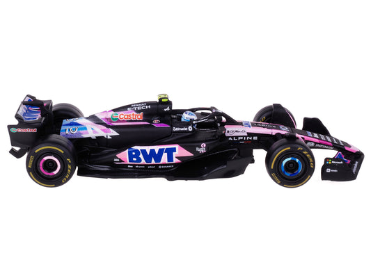 Alpine A524 #10 Pierre Gasly "BWT" "Formula One F1 World Championship" (2024) with Driver Figure and Display Case "Race" Series 1/43 Diecast Model Car by Bburago