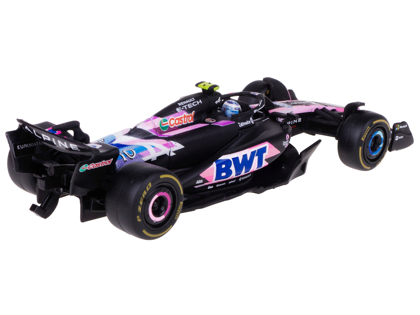 Alpine A524 #10 Pierre Gasly "BWT" "Formula One F1 World Championship" (2024) with Driver Figure and Display Case "Race" Series 1/43 Diecast Model Car by Bburago