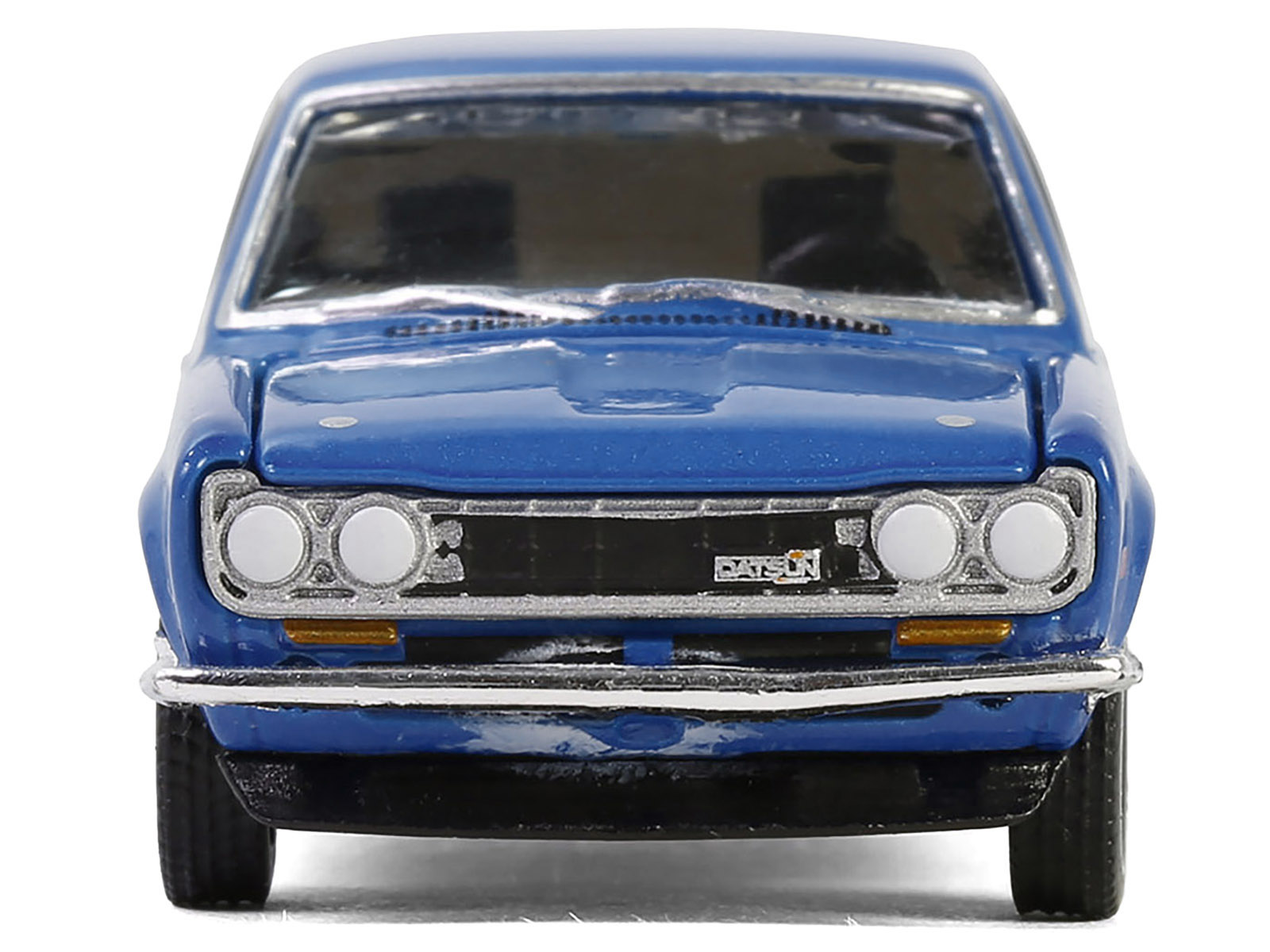 1972 Datsun 510 Blue Metallic with White Stripes "Show it Like it is - a Champion" "Vintage Ad Cars" Series 11 1/64 Diecast Model Car by Greenlight