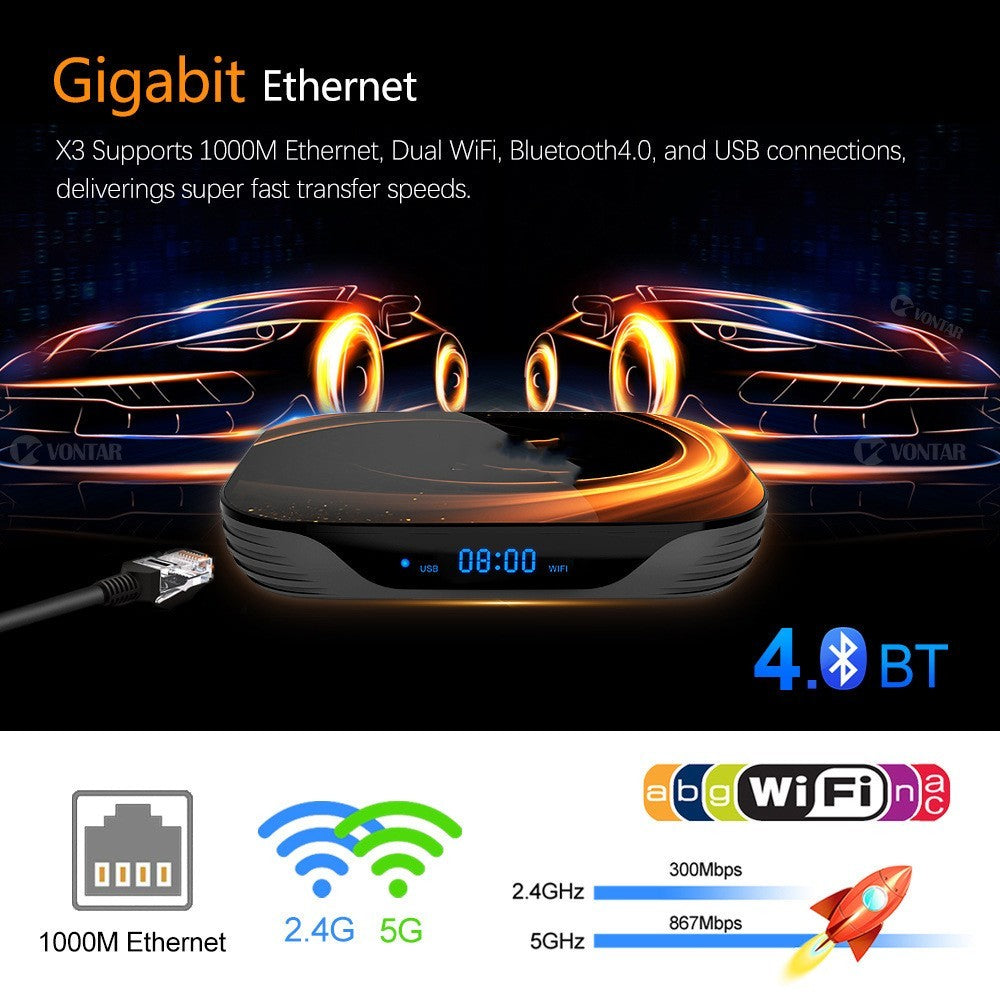 S905X3 Dual WIFI With Bluetooth Android 90 Set-top Box
