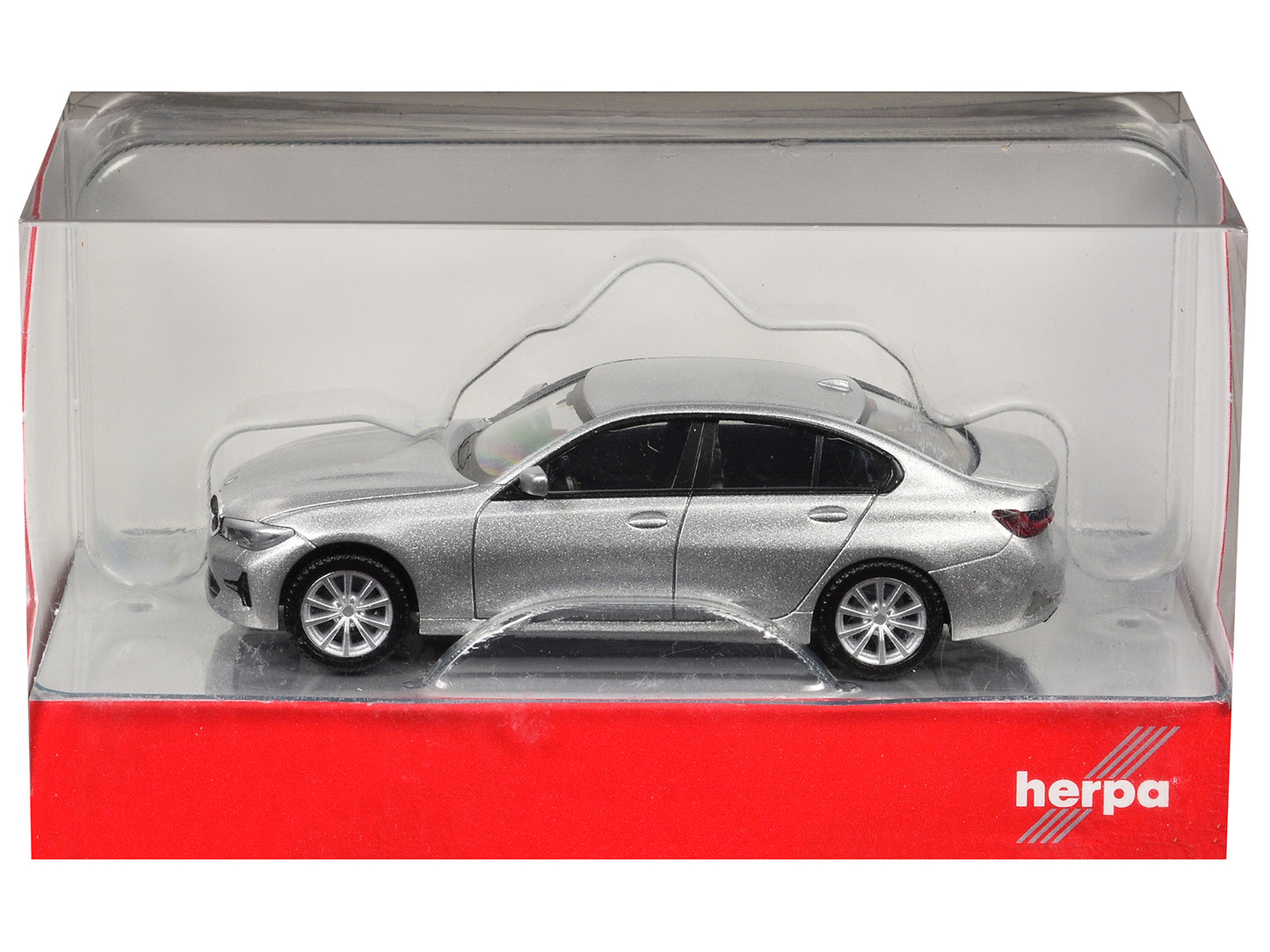 BMW 3 Series Silver Metallic 1/87 (HO) Plastic Model Car by Promotex