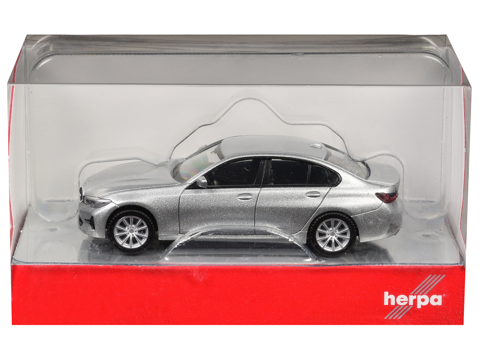 BMW 3 Series Silver Metallic 1/87 (HO) Plastic Model Car by Promotex