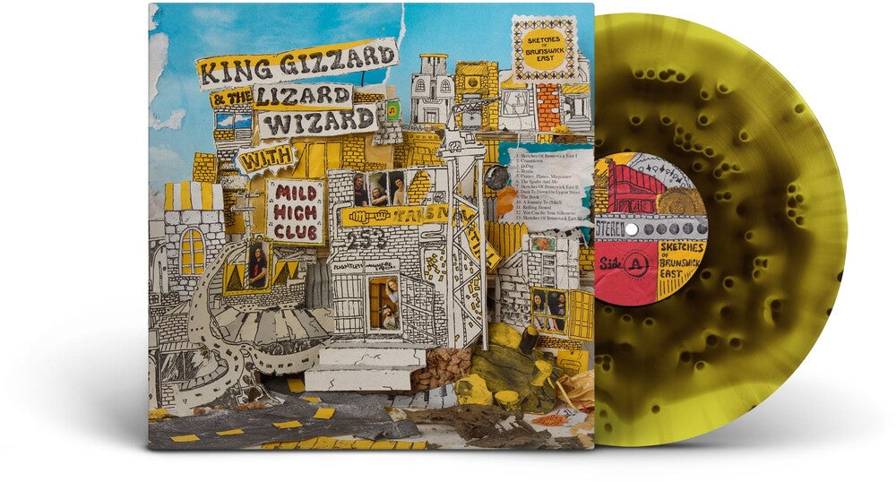 King Gizzard & The Lizard Wizard - Sketches Of Brunswick East (Migraine Edition) -  [cloudy yellow w/black ice LP] Vinyl Record