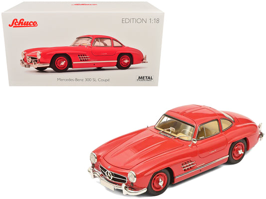 Mercedes-Benz 300 SL Gullwing Coupe Red 1/18 Diecast Model Car by Schuco