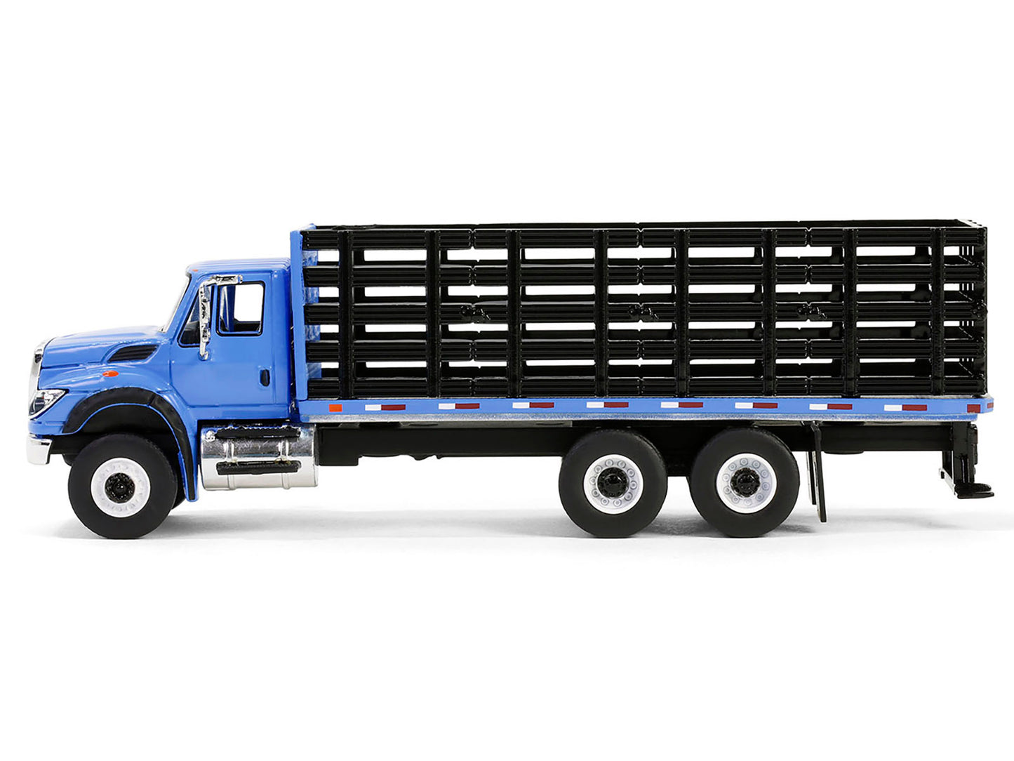 2018 International WorkStar Platform Stake Truck Blue "S.D. Trucks" Series 19 1/64 Diecast Model Car by Greenlight