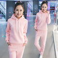 Korean Plus Size Plus Cashmere Casual Sportswear Suit