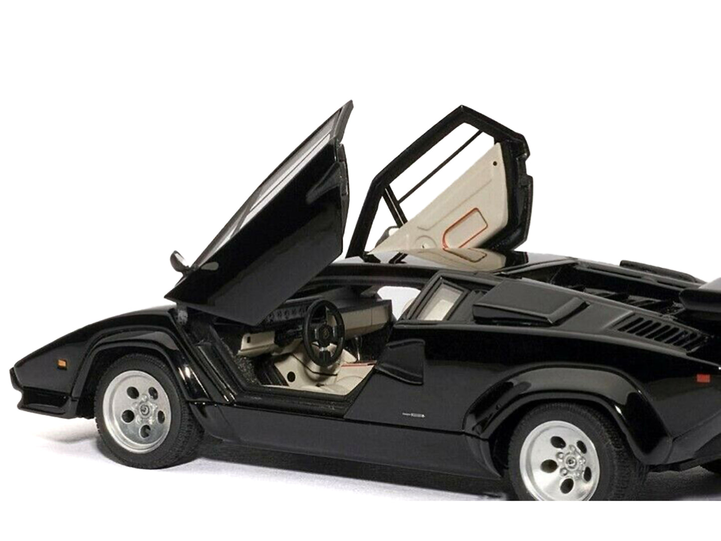 Lamborghini Countach 5000S Black 1/43 Diecast Model Car by Autoart