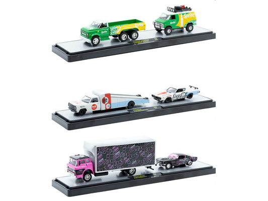 Auto Haulers "Soda" Set of 3 pieces Release 38 Limited Edition to 8000 pieces Worldwide 1/64 Diecast Models by M2 Machines