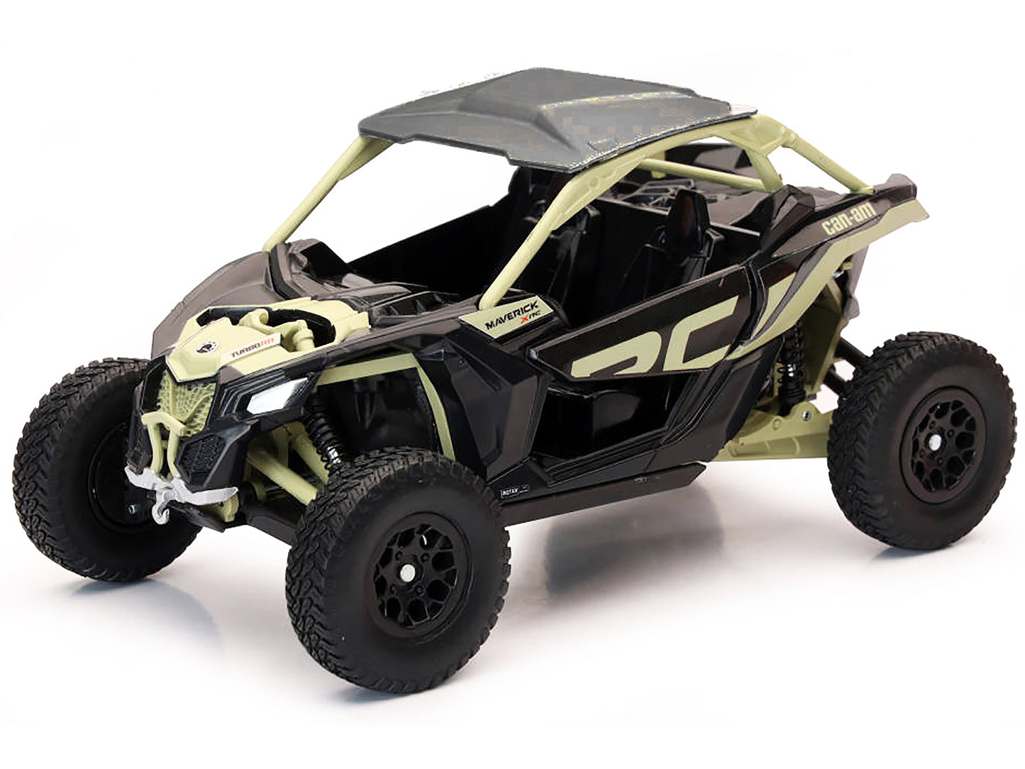 Can-Am Maverick X3 XRC Turbo ATV Tan and Black with Silver Top cast 1/18 Diecast Model by New Ray