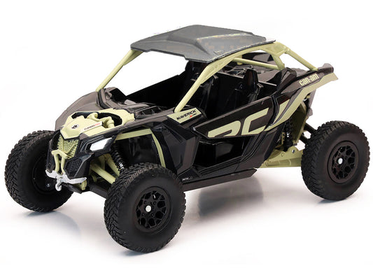 Can-Am Maverick X3 XRC Turbo ATV Tan and Black with Silver Top cast 1/18 Diecast Model by New Ray