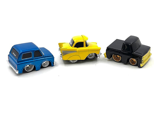 "Lowriders" Series 2 Chevrolet Triple Pack Set of 3 Cars Diecast Model Cars by CarTuned