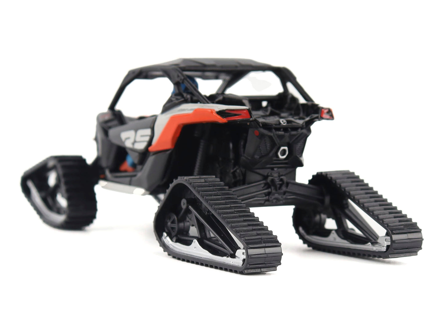 Can-Am Maverick X3 X RS Turbo RR Winter Version Chalk Gray and Magma Red with Driver Figure 1/32 Diecast Model by BRP Models