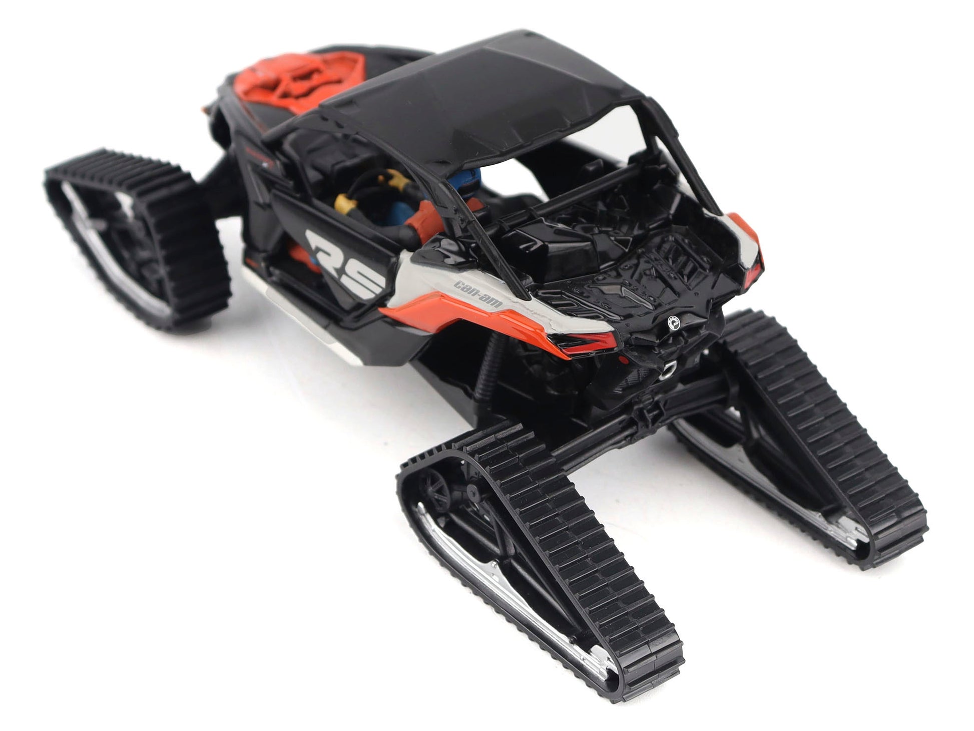 Can-Am Maverick X3 X RS Turbo RR Winter Version Chalk Gray and Magma Red with Driver Figure 1/32 Diecast Model by BRP Models