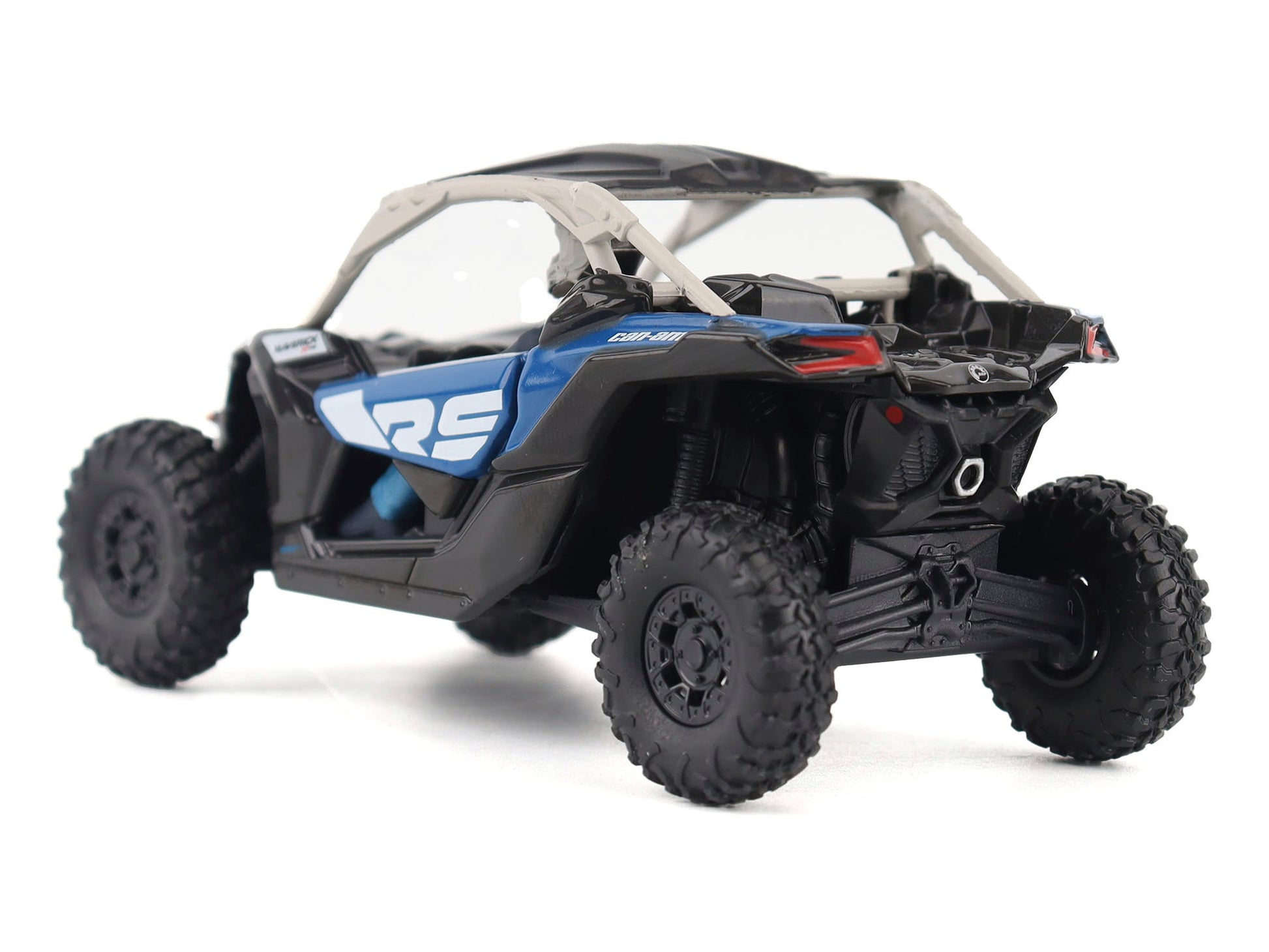 Can-Am Maverick X3 X RS Turbo RR Intense Blue and Chalk Gray with Driver Figure 1/32 Diecast Model by BRP Models
