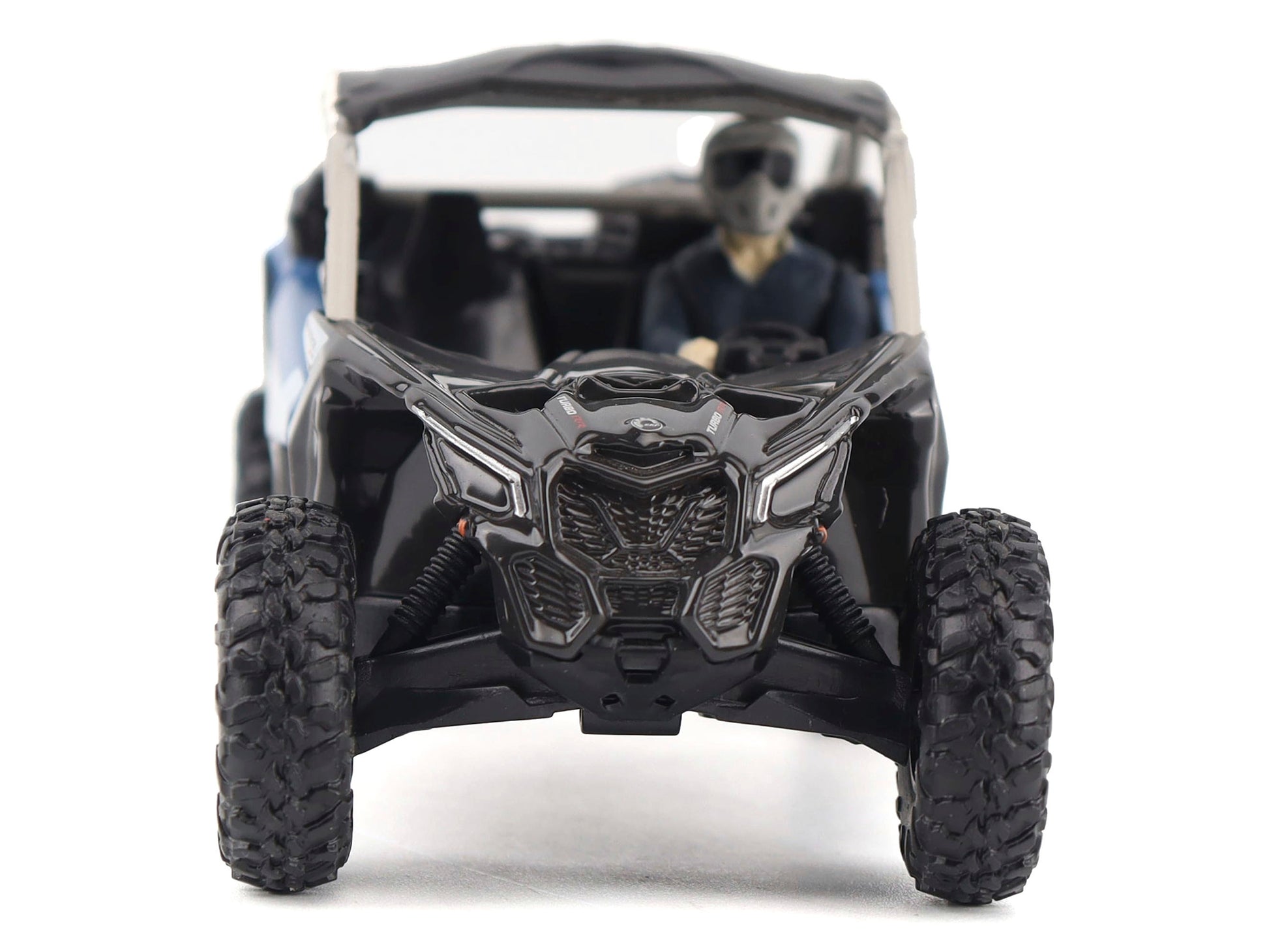 Can-Am Maverick X3 X RS Turbo RR Intense Blue and Chalk Gray with Driver Figure 1/32 Diecast Model by BRP Models