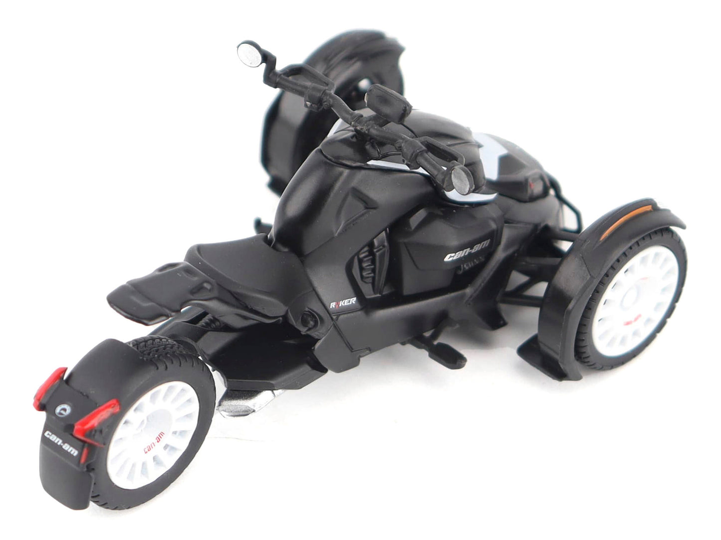 Can-Am Ryker Rally 3-Wheel Motorcycle Ghost Black 1/32 Diecast Model by BRP Models