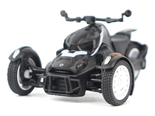 Can-Am Ryker Rally 3-Wheel Motorcycle Ghost Black 1/32 Diecast Model by BRP Models