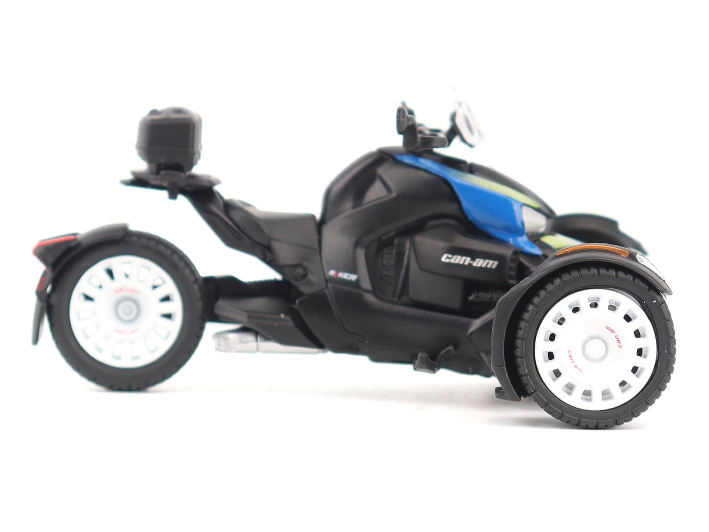 Can-Am Ryker Rally 3-Wheel Motorcycle Galactic Blue and Black 1/32 Diecast Model by BRP Models