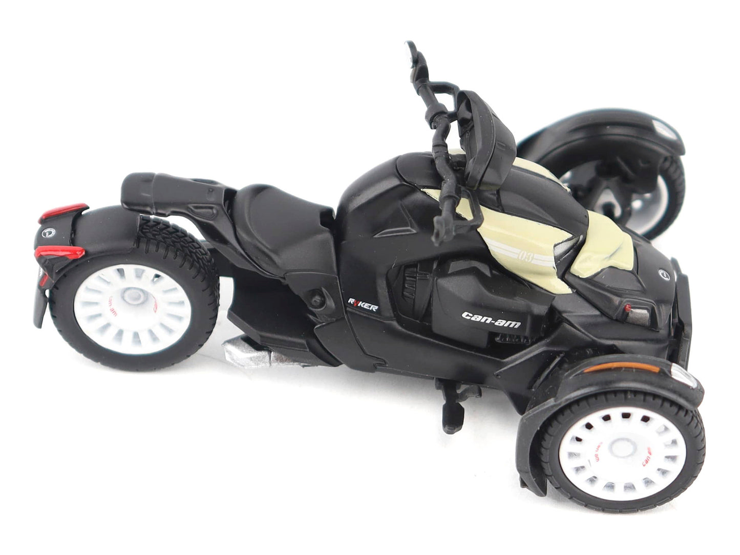Can-Am Ryker Rally 3-Wheel Motorcycle Sand Storm and Black 1/32 Diecast Model by BRP Models