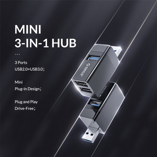 ORICO MINI-U32-BP USB 3.0 Hub Mini USB 2.0 Splitter 3-port High Speed Expanded Wireless USB HUB for Desktop Laptop
