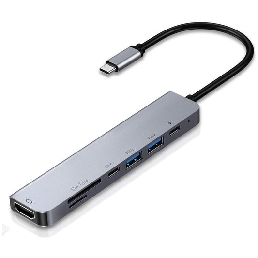 W65331 Type-C to HDMI PD USB Ports Card Reader HUB Adapter 7-in-1 Multi-function HUB Expander