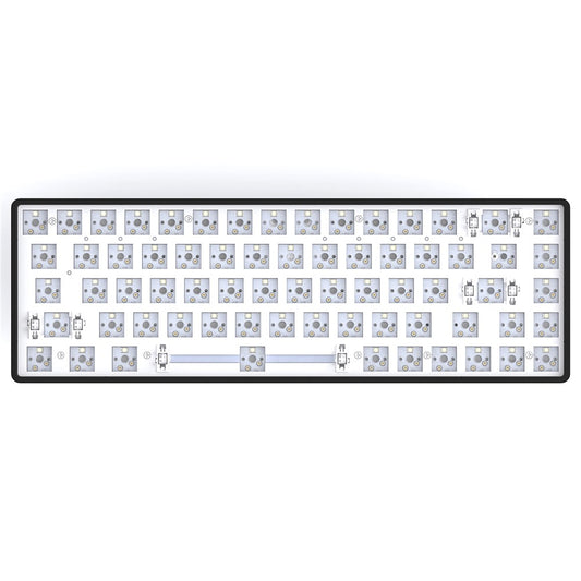 MAG68 Hot-Swappable Bluetooth+USB Wired+2.4G Wireless Mechanical Keyboard Kit with 68 Keys