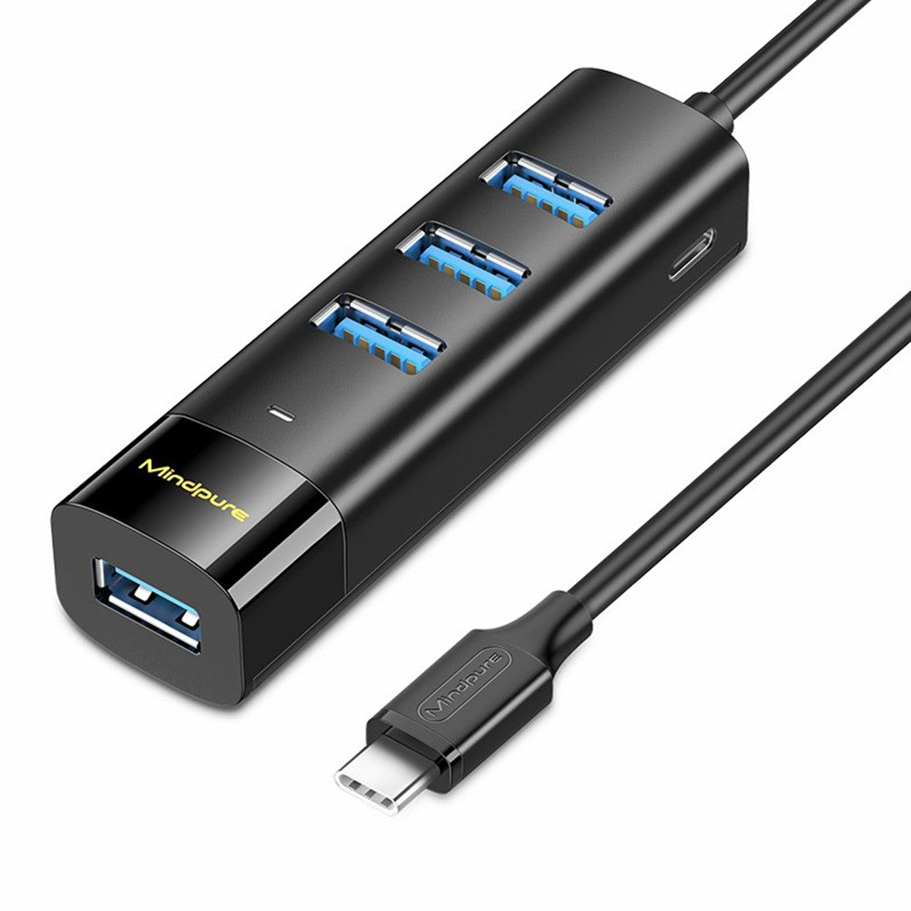 MINDPURE US023 1.5m Type-C to USB 3.0 4-Port Hub High Speed Laptop Docking Station