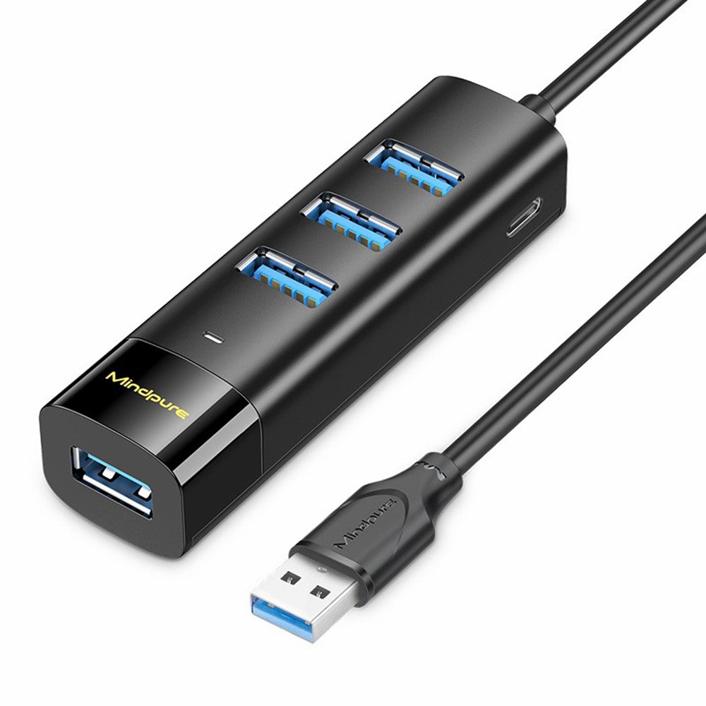 MINDPURE US022 0.3m USB-A to USB 3.0 4-Port Hub High Speed Data Transfer Laptop Docking Station