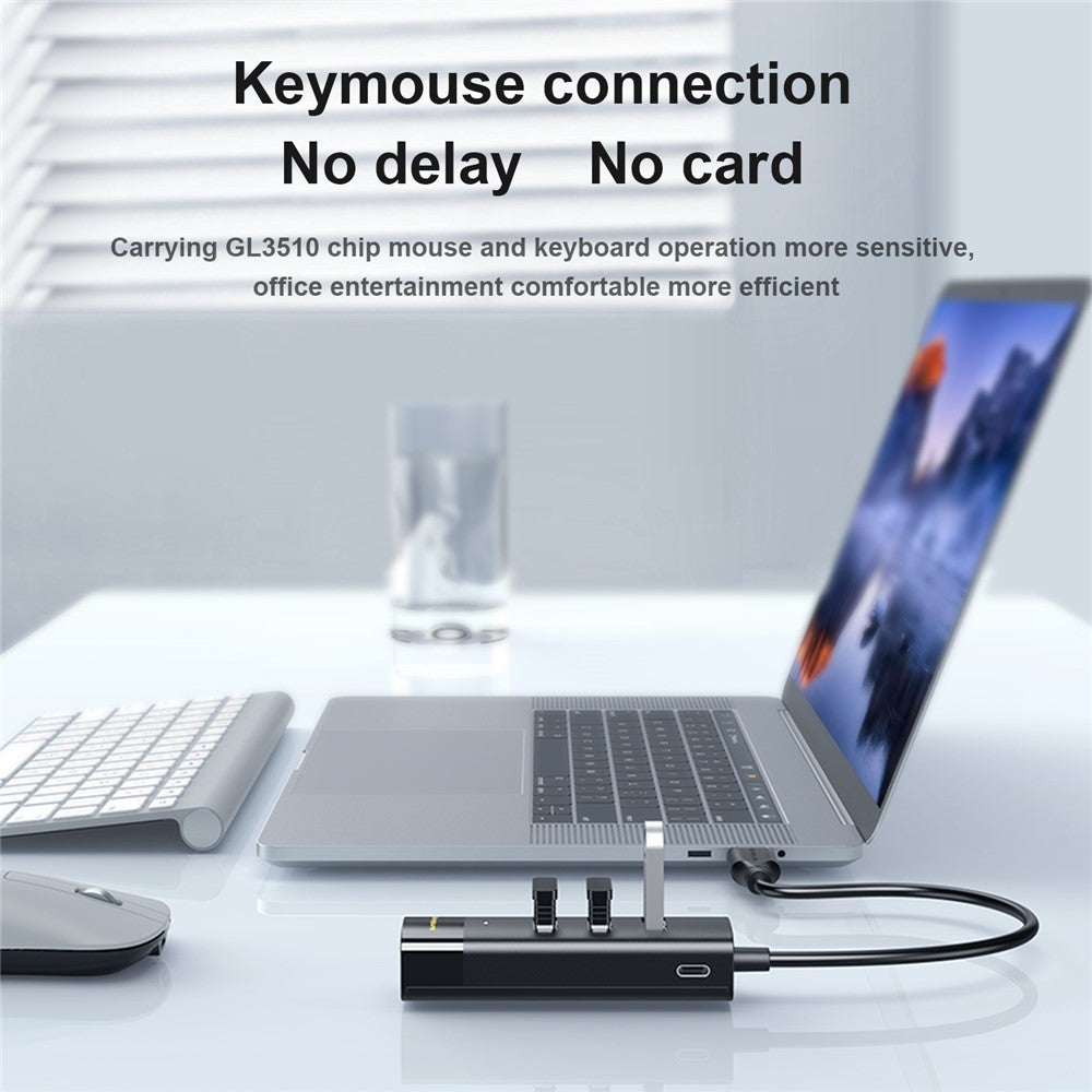 MINDPURE US022 0.3m USB-A to USB 3.0 4-Port Hub High Speed Data Transfer Laptop Docking Station