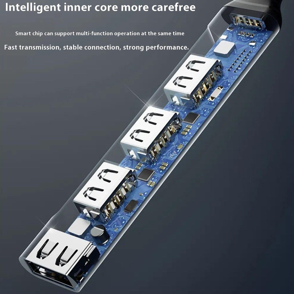 DUDAO A16T 4-Port USB Hub Aluminum Alloy Docking Station, 3x USB 2.0 + 1x USB 3.0 Ports