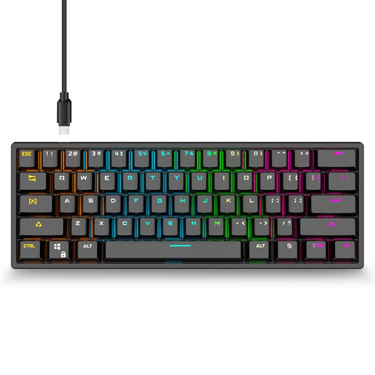 Y-FRUITFUL K33 61 Keys Type C Hot Swappable Mechanical Gaming Keyboard with RGB Light