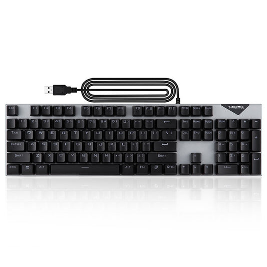 Y-FRUITFUL K137 Wired Mechanical Keyboard 104 Keys RGB Backlit Blue  /  Red Switch Gaming Keyboard