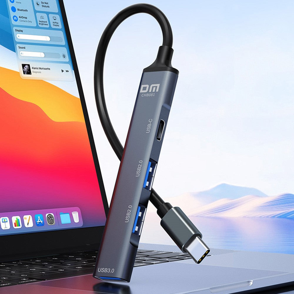 CHB081 4 in 1 Type-C Hub USB-C to USB 3.0 2xUSB 2.0 Port High Speed Type-C Charging Multiport Adapter