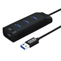 DM CHB007 4 Ports USB 3.0 Hub 5Gbps High Speed Transfer Docking Station with 120cm Cable