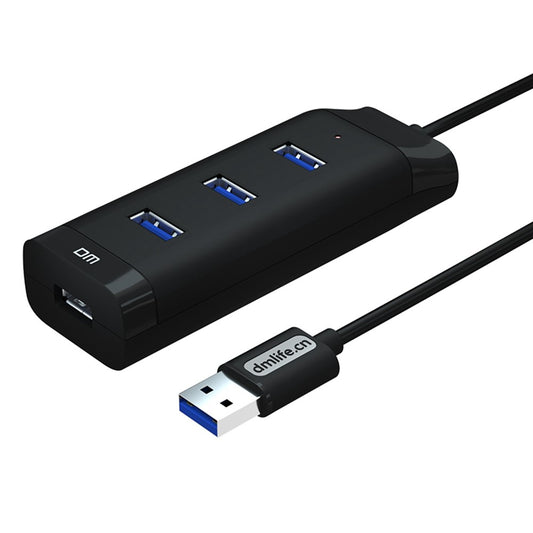 DM CHB007 4 Ports USB 3.0 Hub 5Gbps High Speed Transfer Docking Station with 120cm Cable